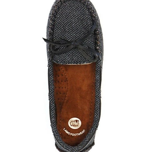 Lamo Shoes - New LAMO Sabrina Black Herringbone Moccasins